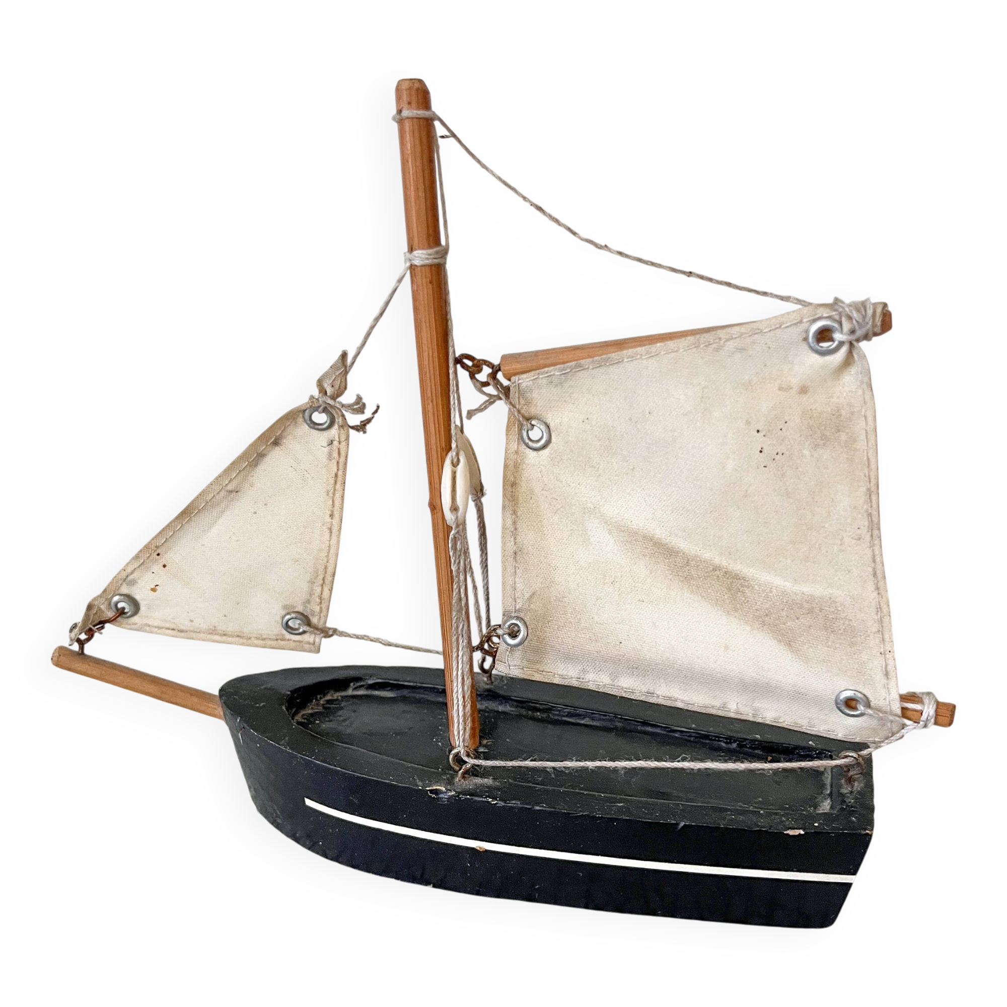 Small basin sailing boat, antique toy