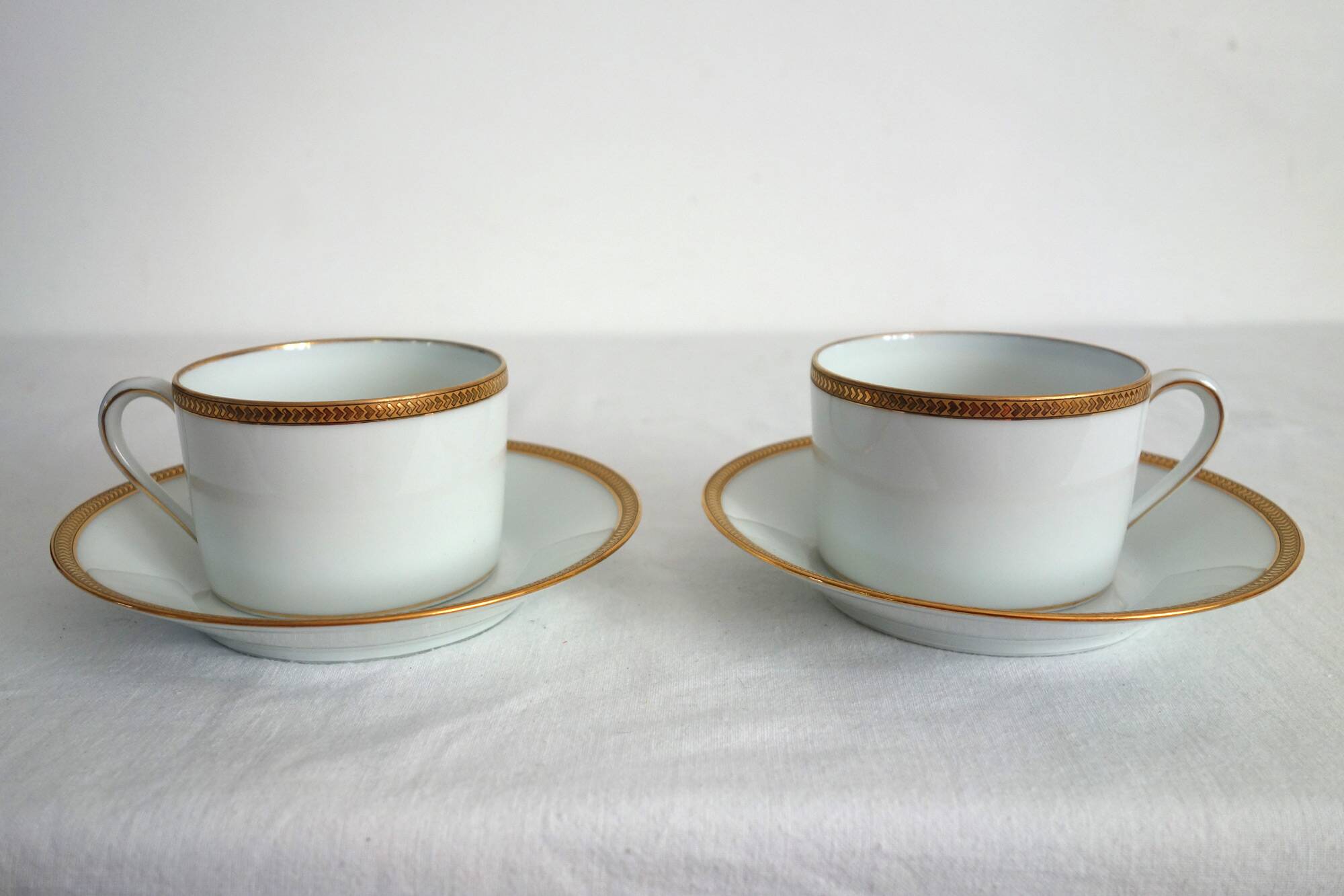 2 cups with saucers Charles Haviland, mid 20th century