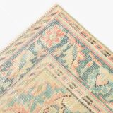 6x9 Vintage Peach Oushak Vintage Rug, 184x276 Cm
