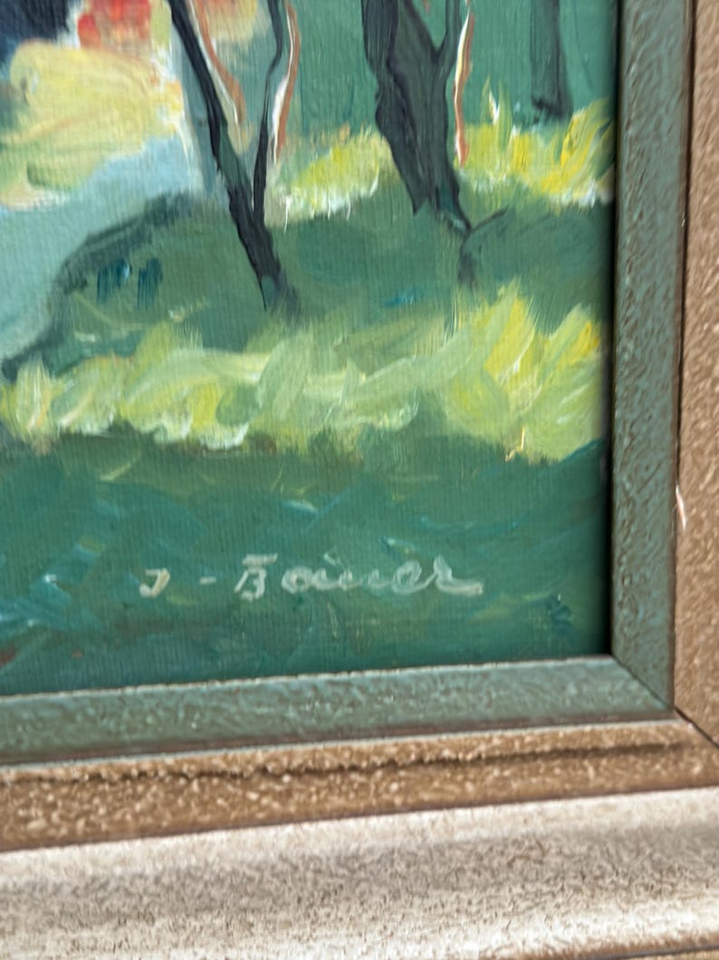 Swedish Mid-Century Oil on panel – "In Sunlight Glade" by Ivan Bauer
