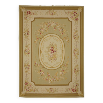 Handmade European Vintage Aubusson Kilim 299 cm x 422 cm