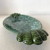 Large glazed ceramic dish, fruit bowl.