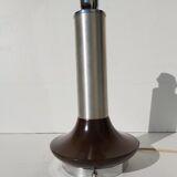 Wood and chrome metal design lamp 70s