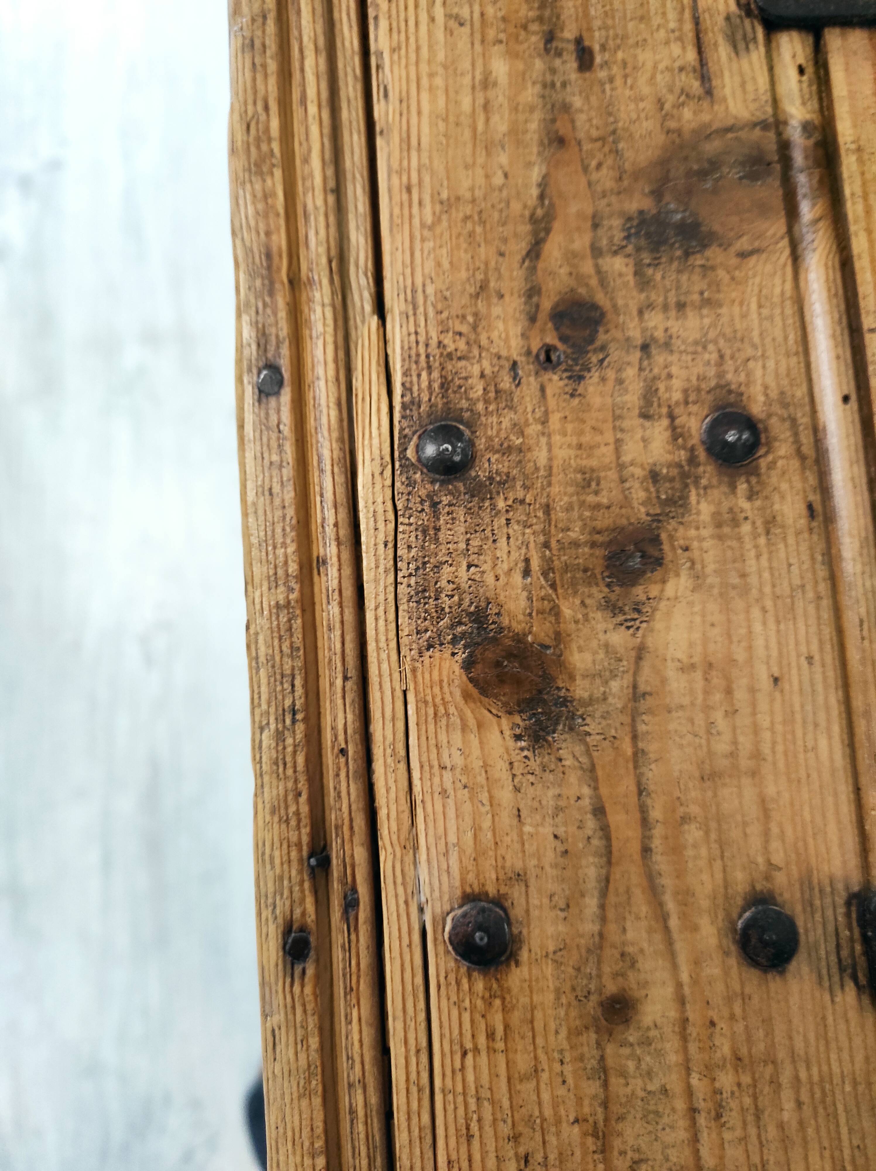 Old wooden workshop box