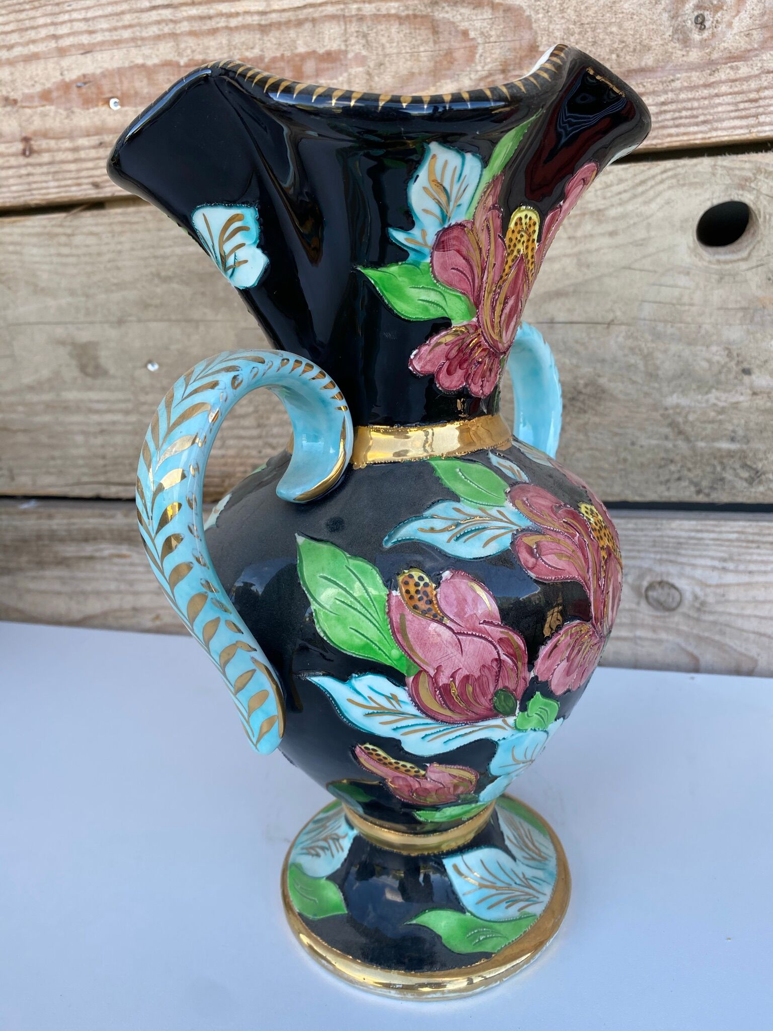 Large vintage ceramic vase 1960 Vallauris