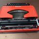 Underwood 130 orange typewriter
