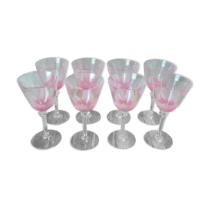 Lot de 8 verres à vin - crystal