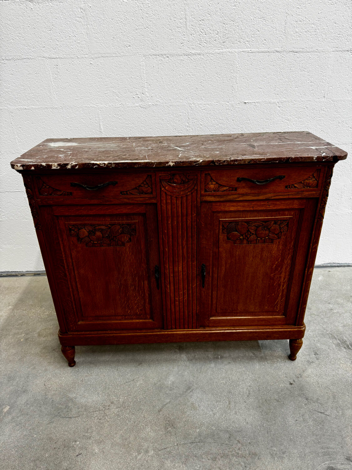 Louis XVI buffet in wood and marble