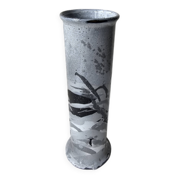 Ceramic roller vase, La Combe du Lac, Lamoura, 26cm
