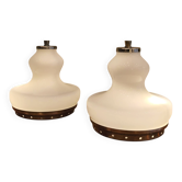 Paire de lampes à poser en verre, Italie, 1960