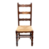 Chaise de salle à manger bois massif paillée