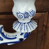 Delft swallow earthenware candlestick early 20th century