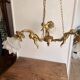 Golden bronze lustre with musical cherubs in vintage Louis XV style - lighting