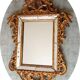 Antique gilded wooden mirror with mouldings, Louis XV style.