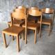 Set of 6 design chairs in glulam - 1970s