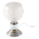 Lampe art déco globe satiné et chrome