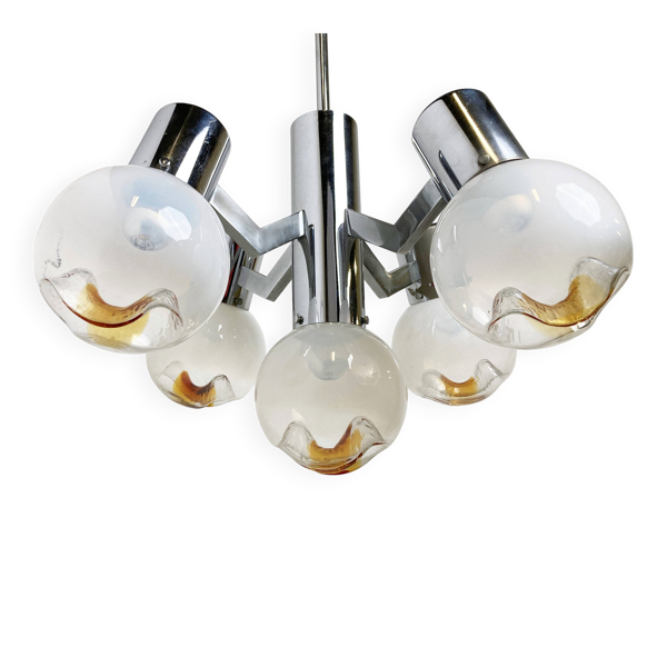 Chandelier vintage Mazzega, années 1960