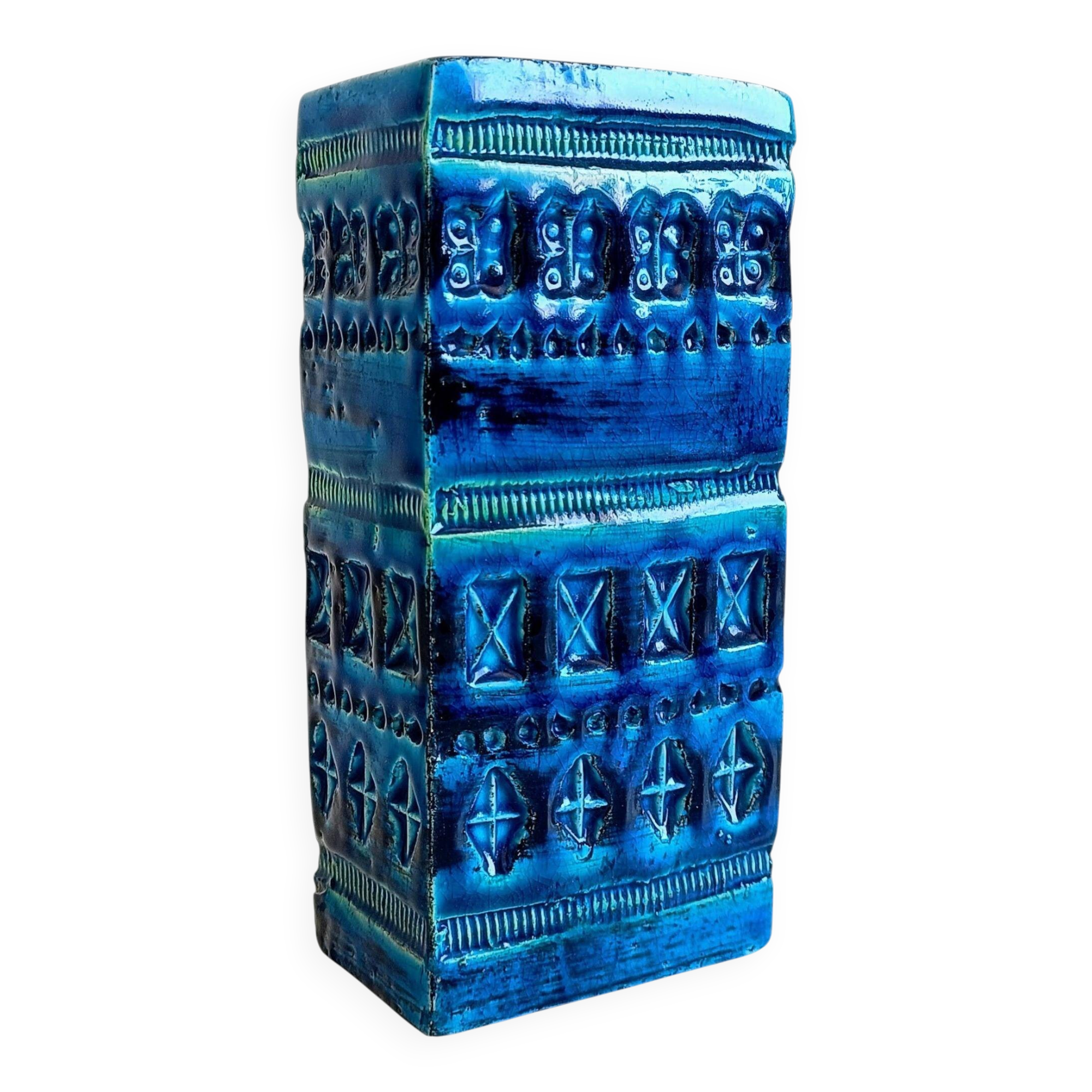 Aldo Londi for Bitossi “Rimini Blu” Etruscan Revival Ceramic Vase, 1960s