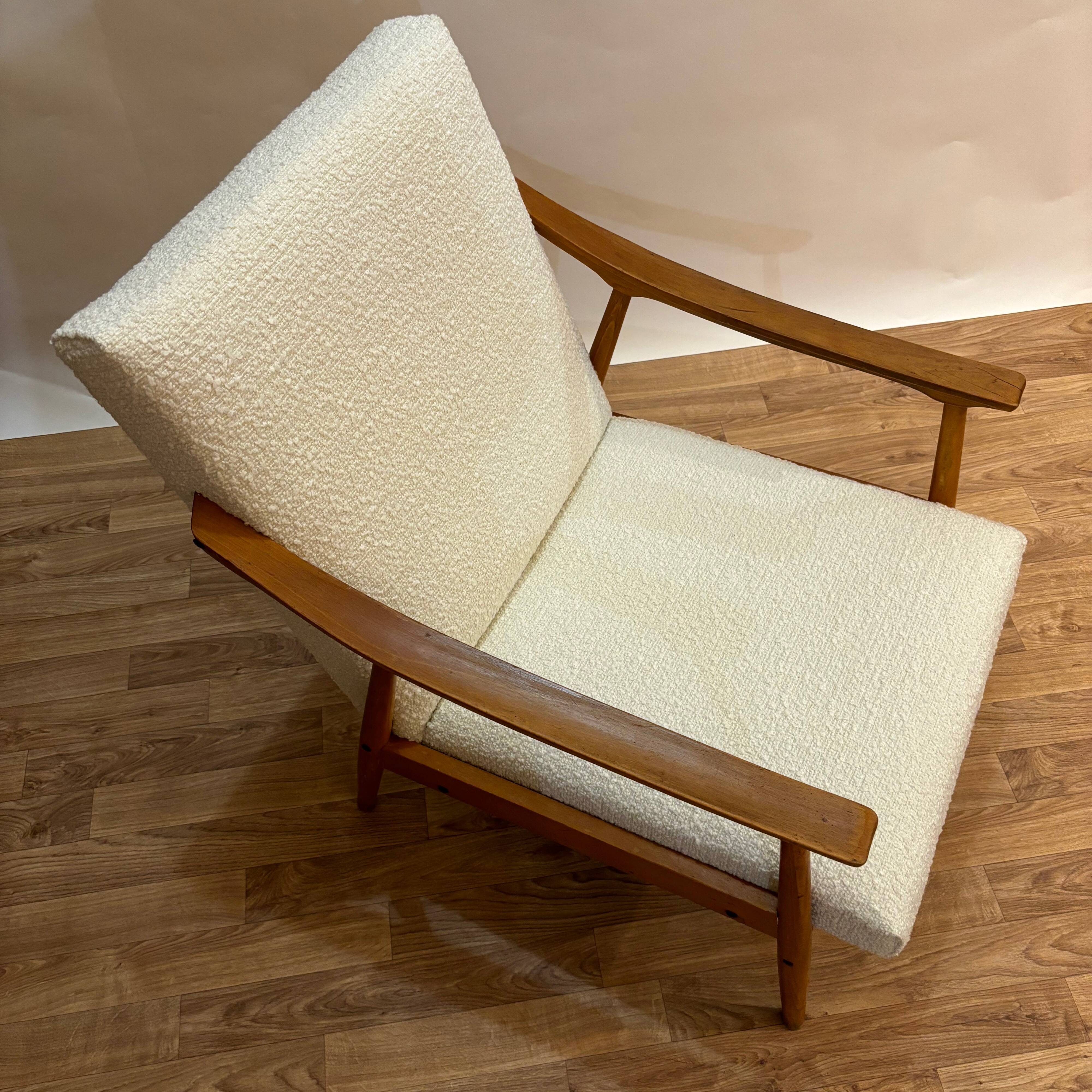 60s armchair reupholstered in loop