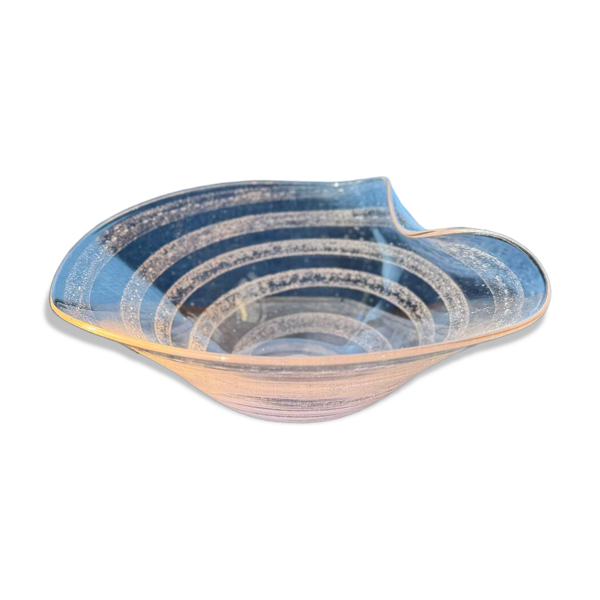 Coupe en verre de Murano rose pâle – design forme libre — Beyit