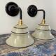 Set of two new electrified Art Deco wall lamps