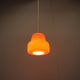 Vintage orange glass pendant lamp, Czechoslovakia, circa 1970.