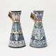 Pair of Tilgmans wall lights in hand-painted ceramic Unique Sweden 1960