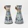 Pair of Tilgmans wall lights in hand-painted ceramic Unique Sweden 1960