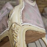Pair of 1960s silk bergère armchairs