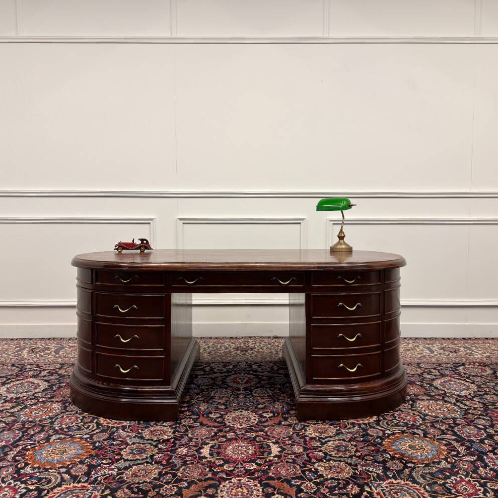 Large Classic English Oval Desk