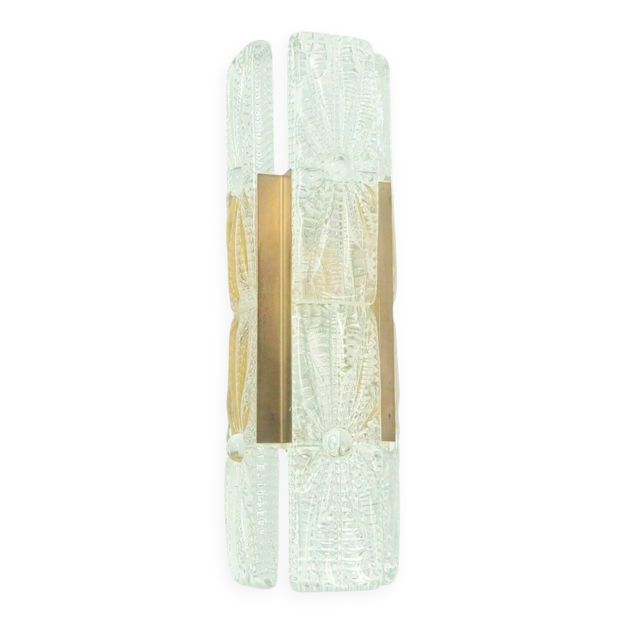 Danish Mid-Century Glass & Brass Aladdin Wall Light from Vitrika, 1960s/70s