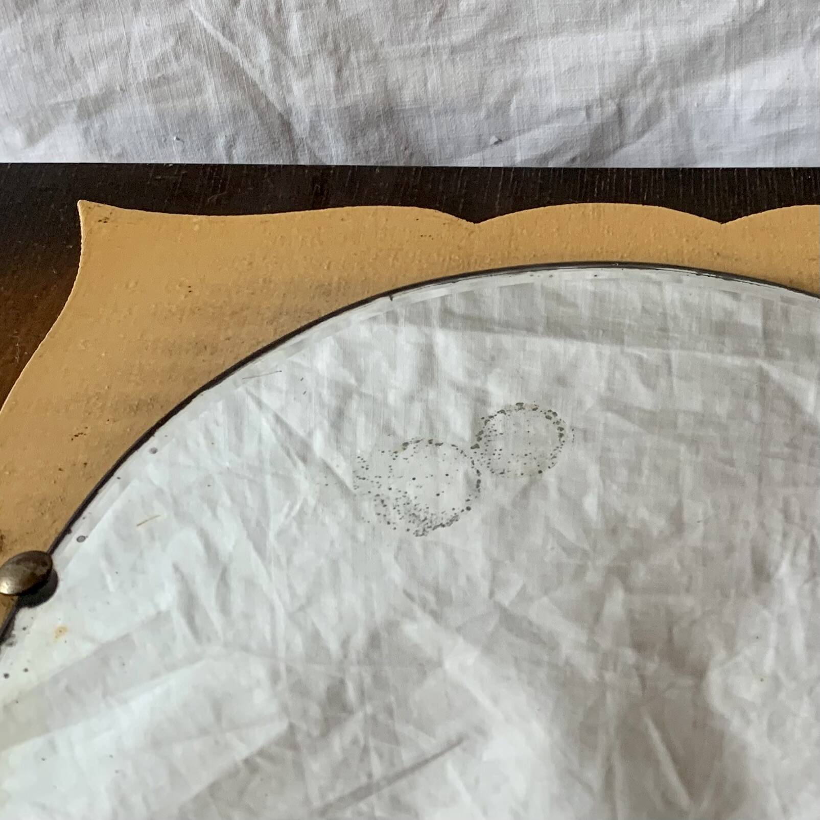 Small Art Deco wooden wall shelf