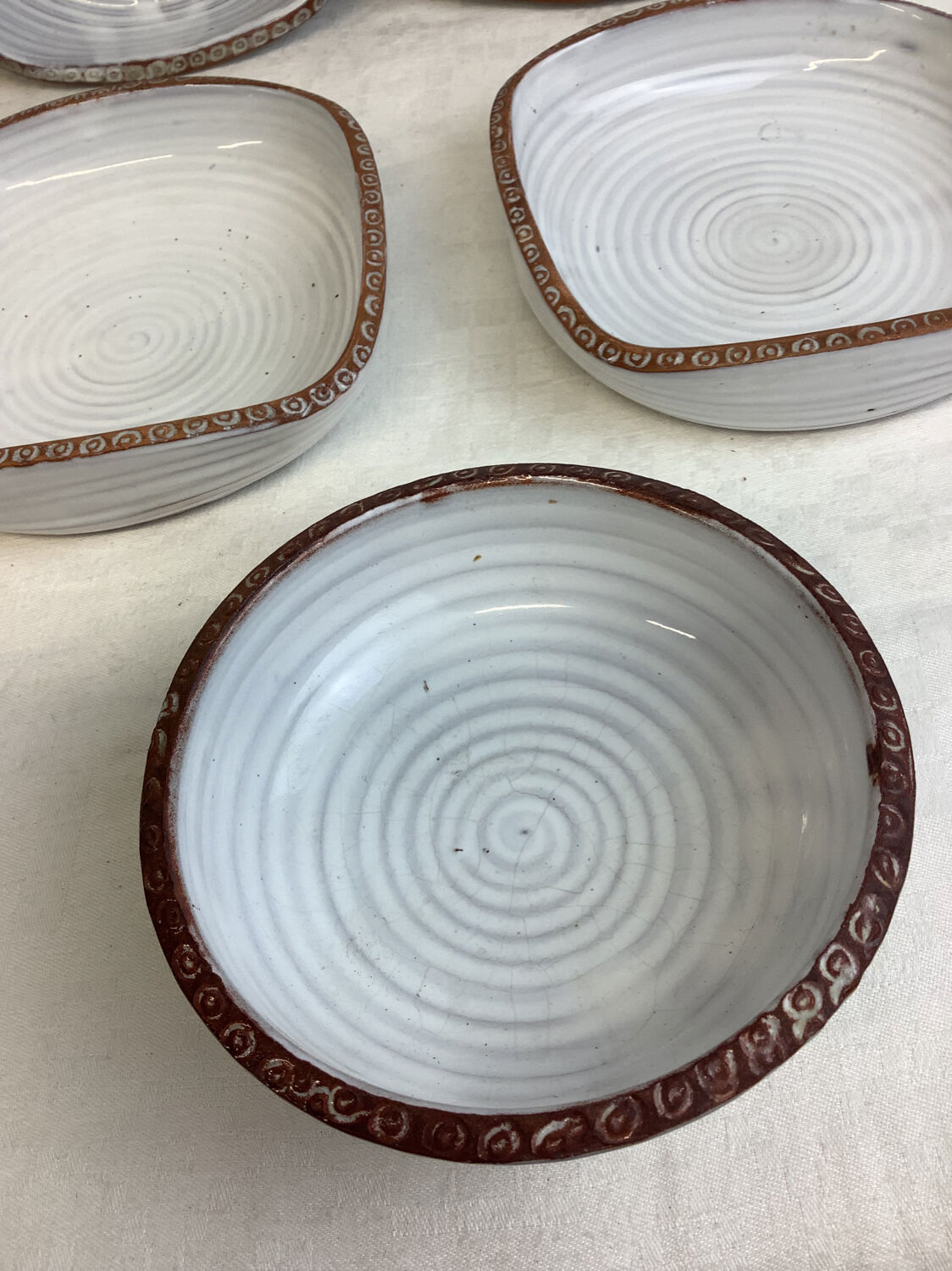 Set of vintage cups made in France Vallauris