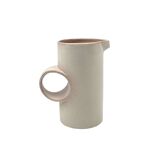 Organic modern white ceramic vase / jug, La Sfera Italy 1980s
