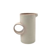 Organic modern white ceramic vase / jug, La Sfera Italy 1980s