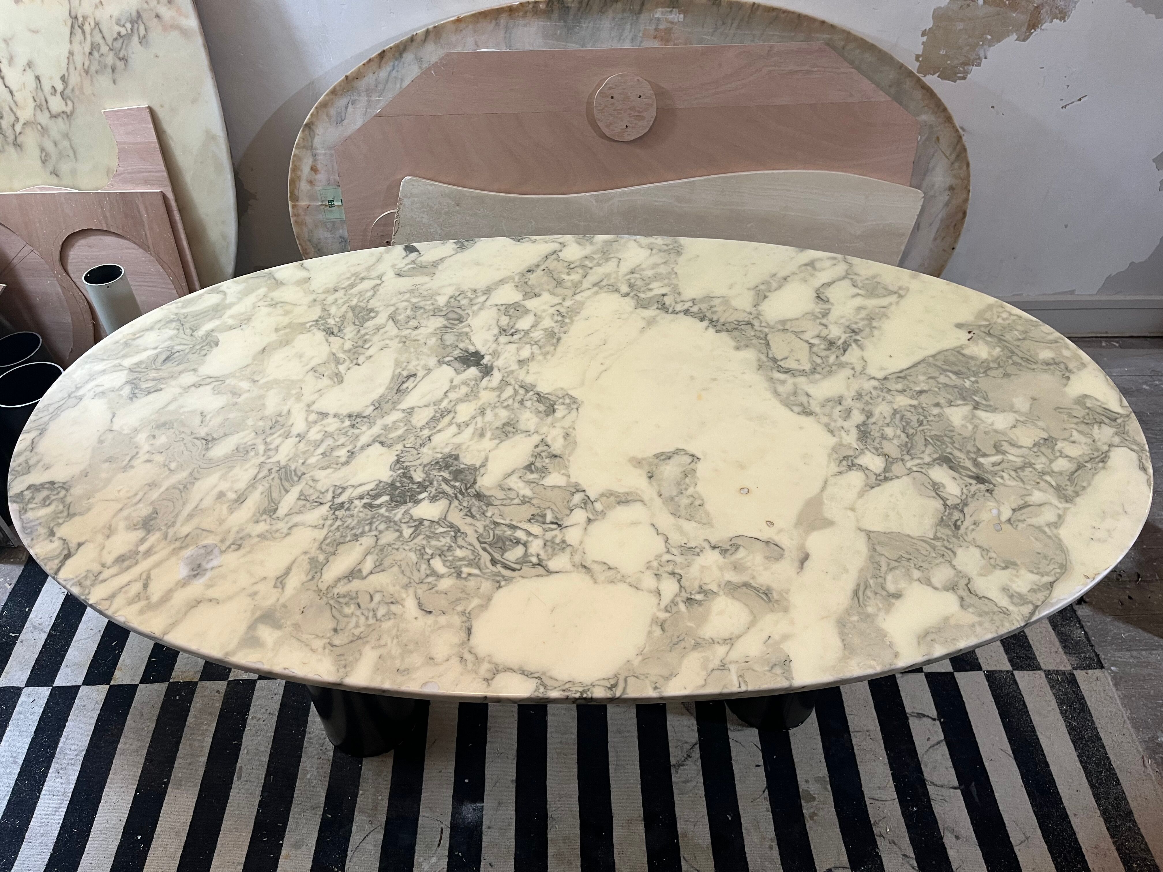 Marble dining table and steel legs