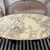 Marble dining table and steel legs