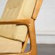 Fauteuil en cuir beige