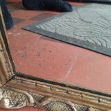Antique Louis XVI style gilded wood mirror