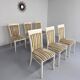 Table et 6 chaises design thonet  laquage craquelé années 80 vintage