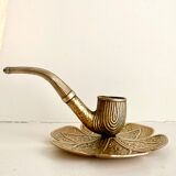 Brass candle holder with handle