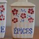 Lot de pots à épices en porcelaine Céranord
