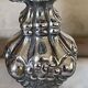 Pair of rococo silver-plated candlesticks