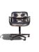 Charles Pollock Executive Knoll office chair in black leather.
