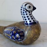Brass bird and vintage ceramics