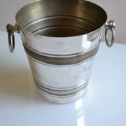 Silver-plated ice or champagne bucket with goldsmith's hallmark