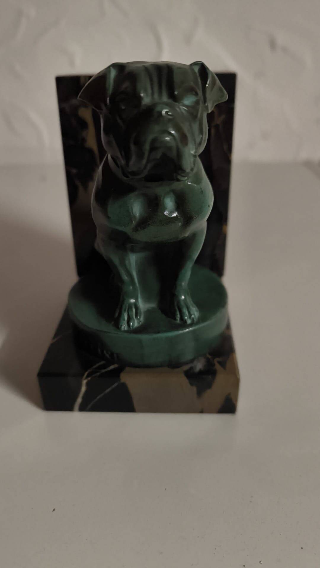Art Deco Bookends Cat and Dog by Max Le Verrier
