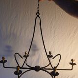 grand lustre en fer forgé / années 60