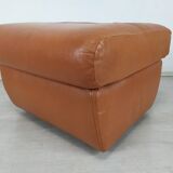 Pouf cuir vintage