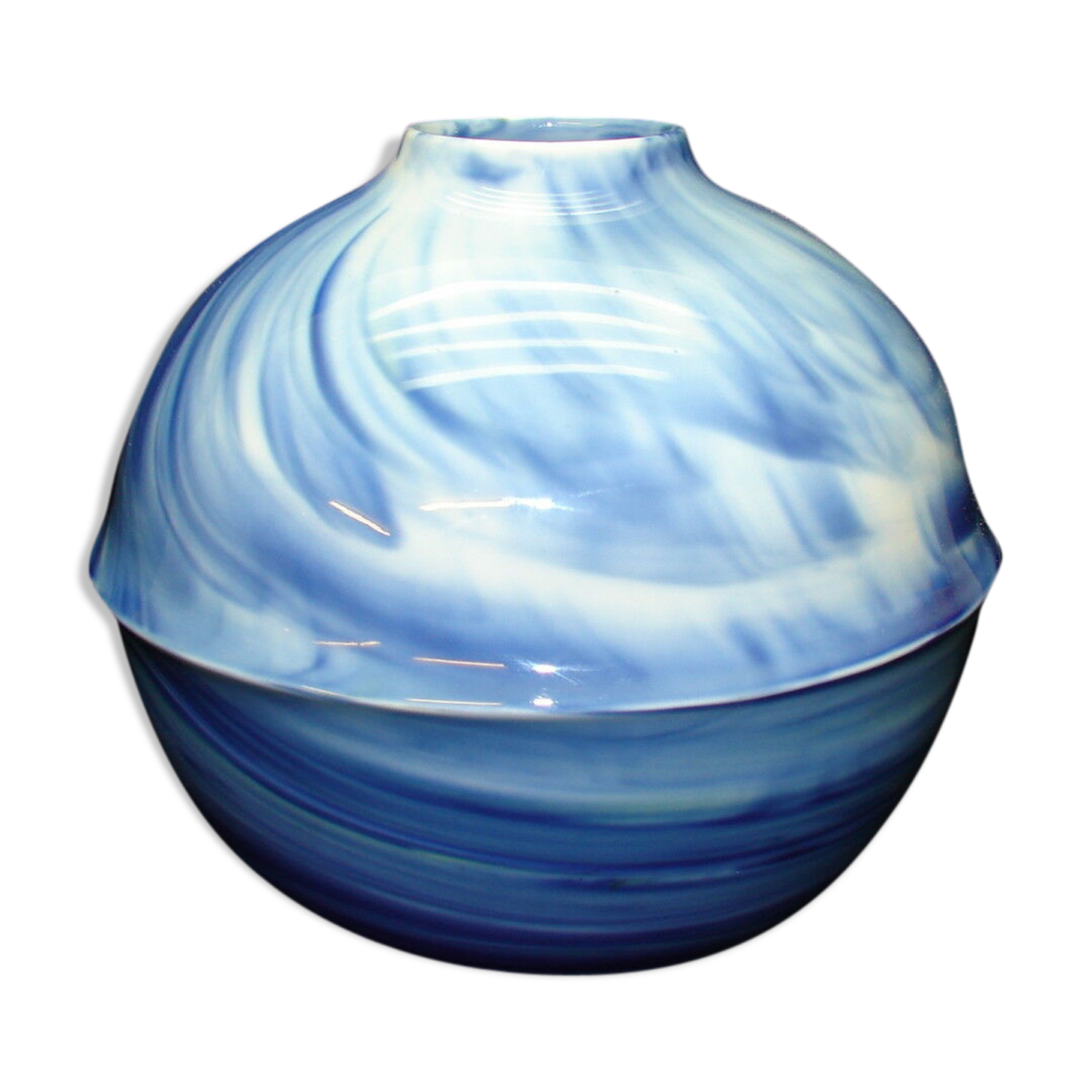 Tharaud Limoges Marbryne Blue Vase